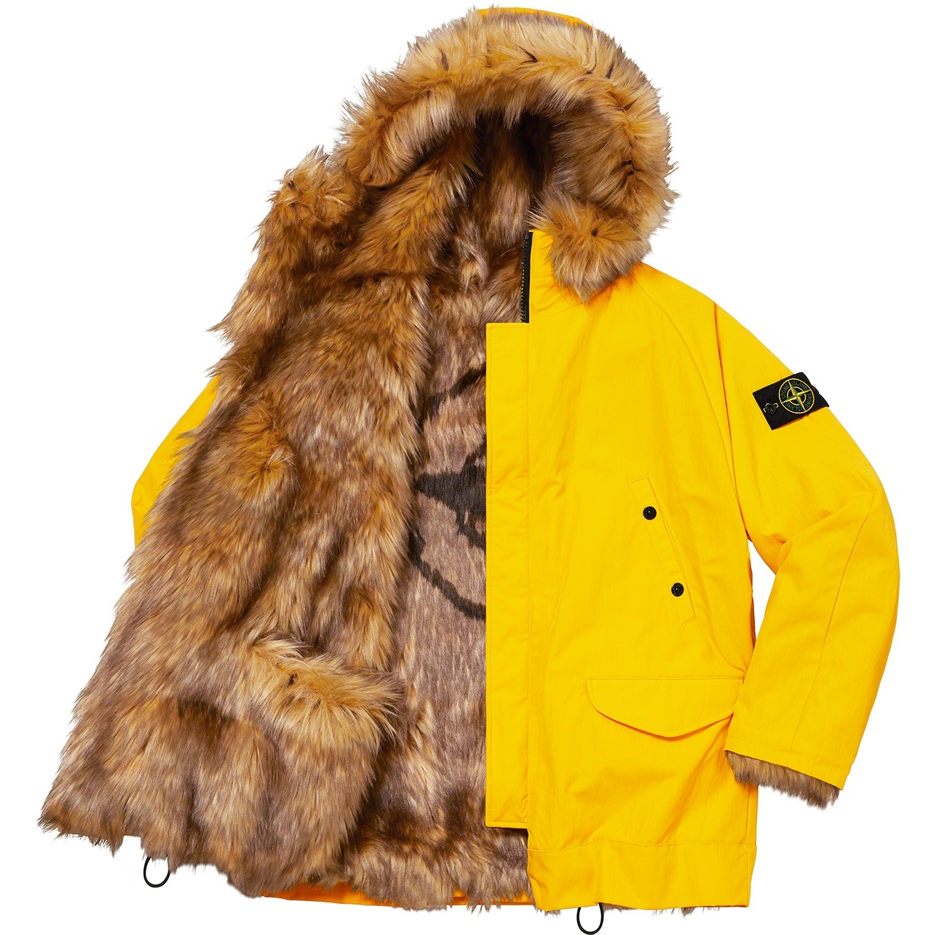 Supreme®/Stone Island® Formula Steel Reversible Faux Fur Parka view 4
